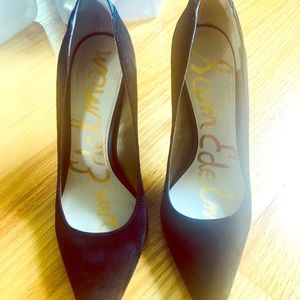 Sam Edelman black suede high heel shoes size 9